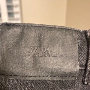Zara Black Jeans with Subtle Texture and Stitching